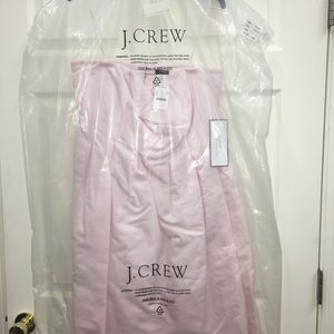 J CREW COTTON CADY STRAPLESS PALE PINK DRESS. 14
